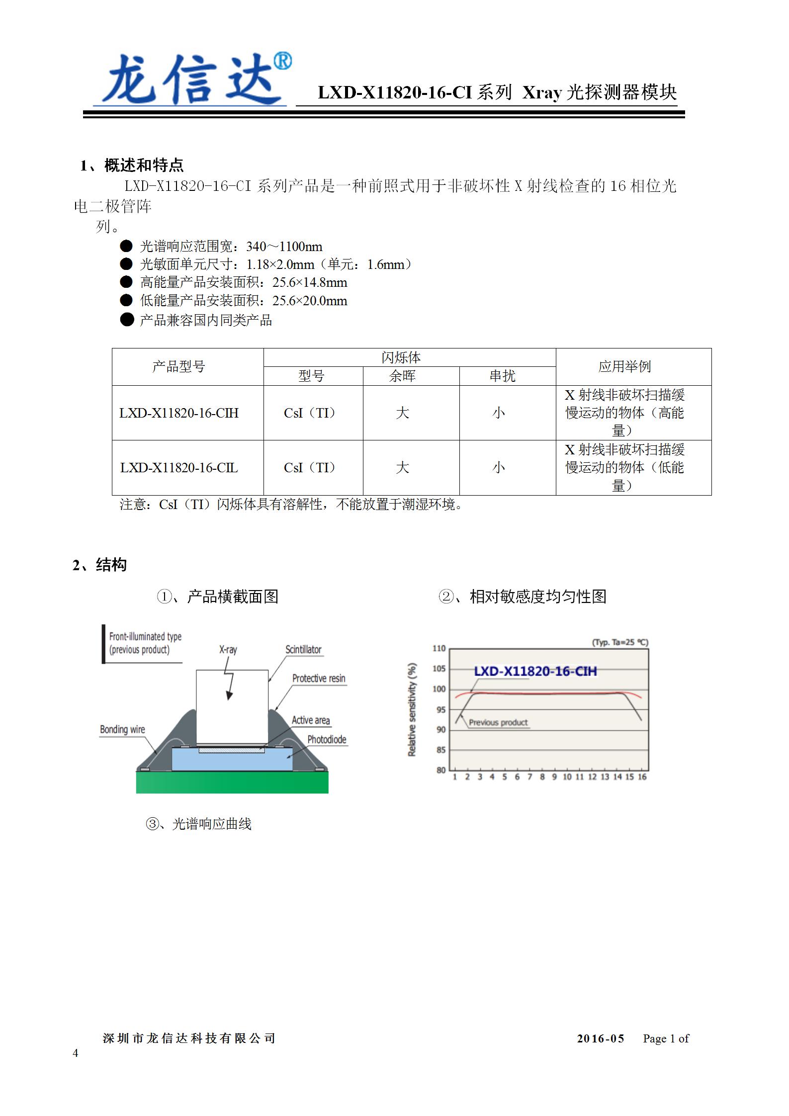 LXD-X11820-16-CI系列 硅光電二極管X光探測器陣列模塊- V201607_01.jpg